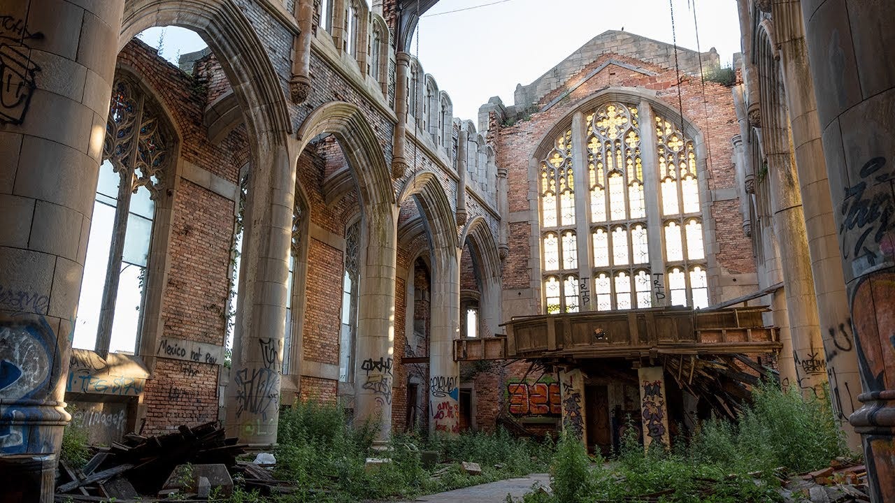 Abandoned City Methodist Church in Gary, Indiana
