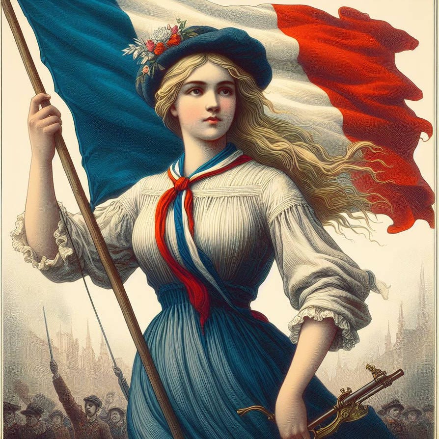 Marianne with Flag of France by EarthIsPandora on DeviantArt