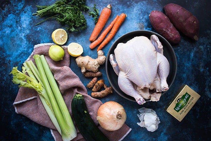 ingredients for ginger turmeric chicken soup ingredients for ginger turmeric chicken soup