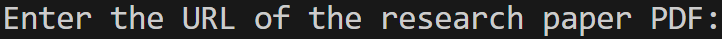The message asking you for the paper PDF URL The message asking you for the paper PDF URL
