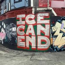 ICE can end" Seen in San Francisco, California during the ongoing anti-ICE  revolt. Photo by @shooktwinks