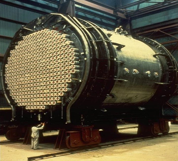 CANDU calandria with pressure tubes visible (via Canadian Geographic)