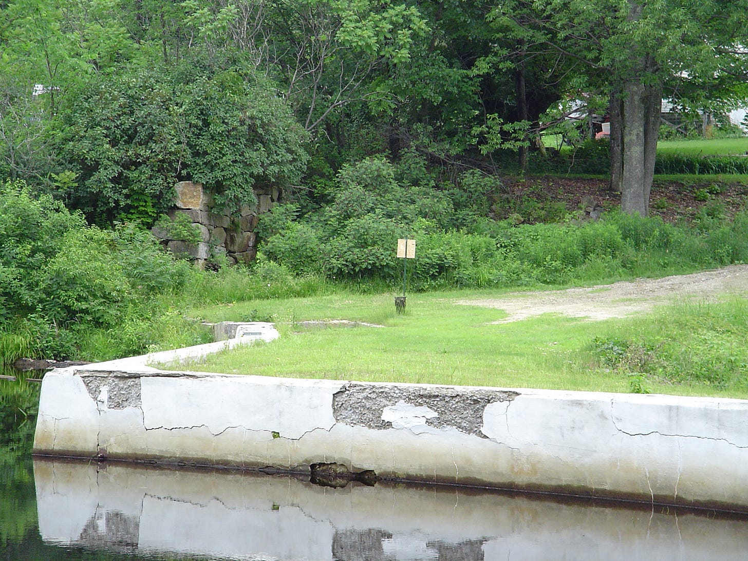 Edge of dam
