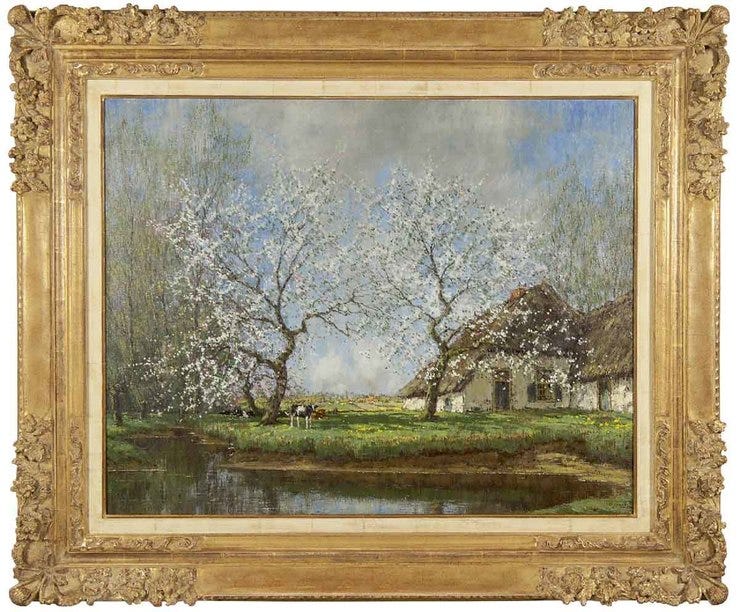 'Voorjaarsmorgen' - olieverf op doek: Arnold Marc Gorter (herkomst: coll. Simonis & Buunk, Ede)