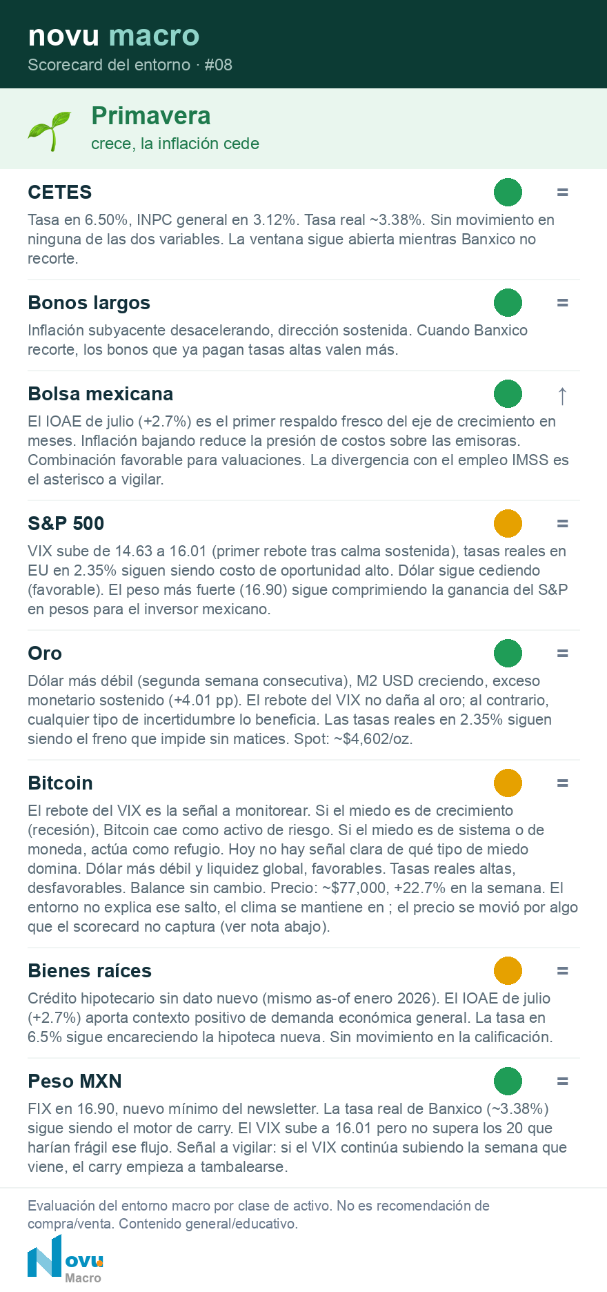 Scorecard del entorno · #08