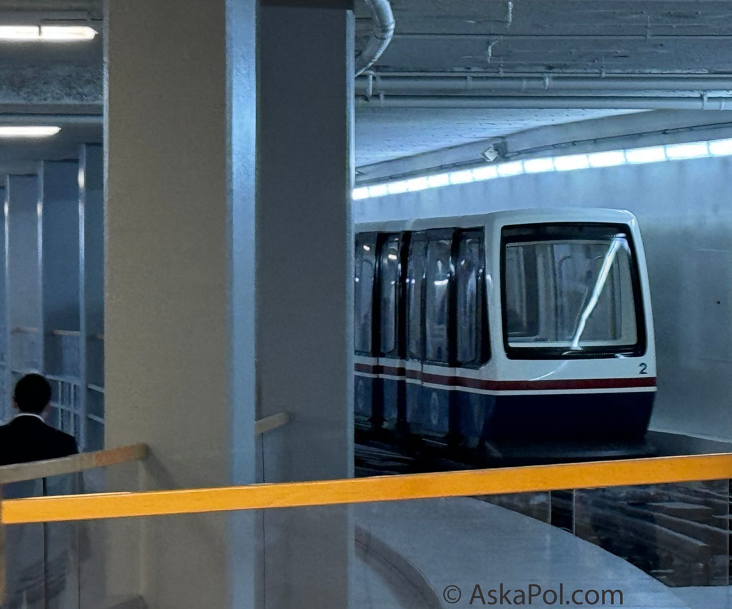 A tram in the basement of a building © Ask a Pol UAPs 