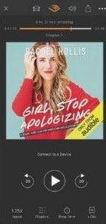 Screenshot of the Audible application Screenshot of the Audible application