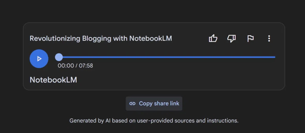 using google notebooklm for blogging