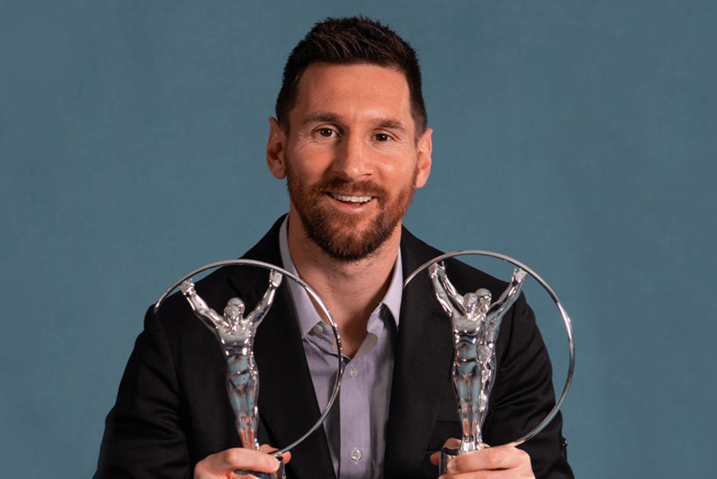 Lionel Messi wins Laureus sportsman of the year, Argentina take team award, Christian Eriksen recognised