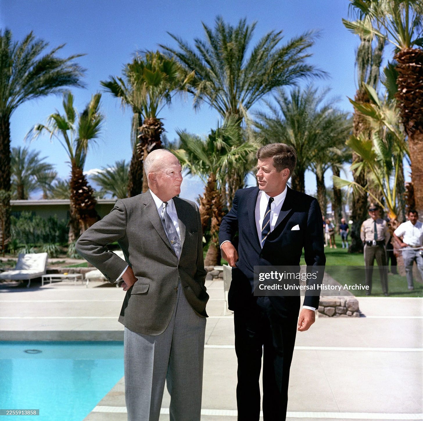U.S. President John F. Kennedy with former U.S. President Dwight D. Eisenhower