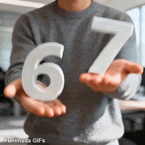 67 Meme - Juggling Numbers Six Seven GIF | Funimada