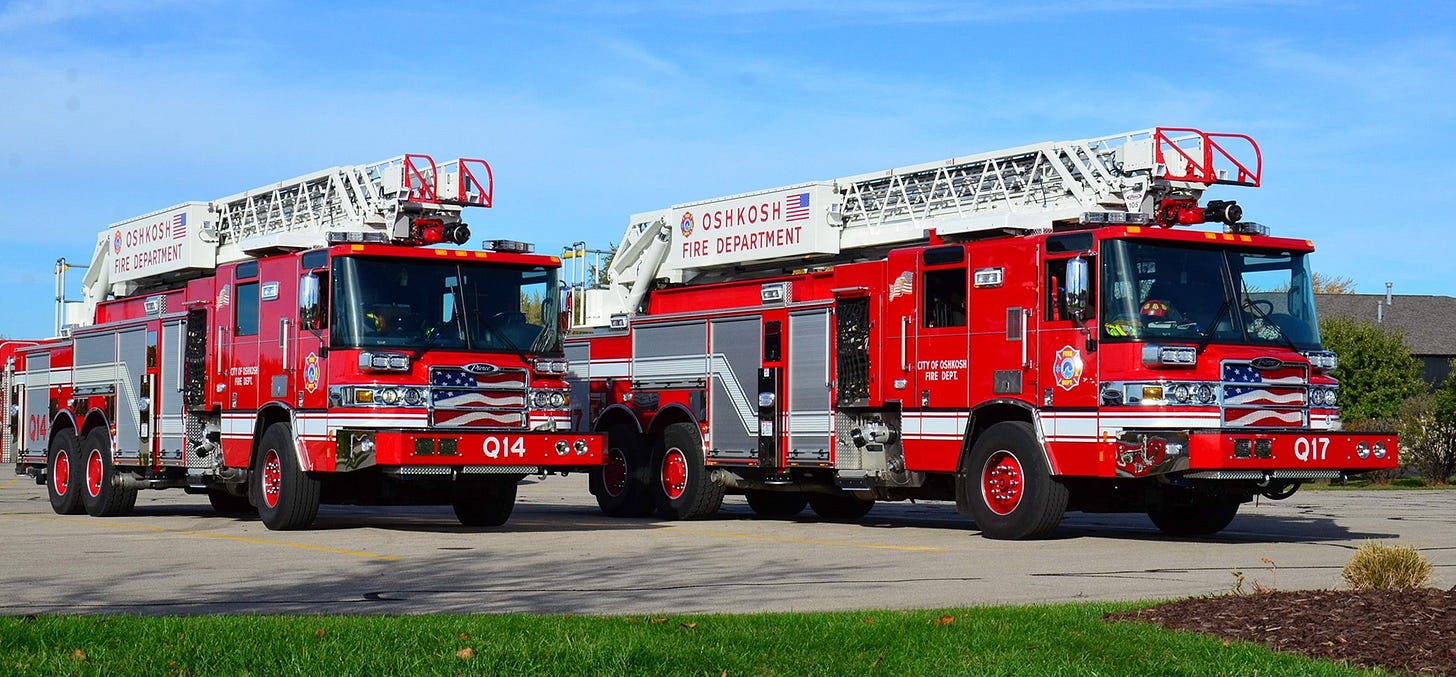 Pierce Places TAK-4 T3 System-Equipped Quantum Aerials Into Service At The Oshkosh  Fire Department