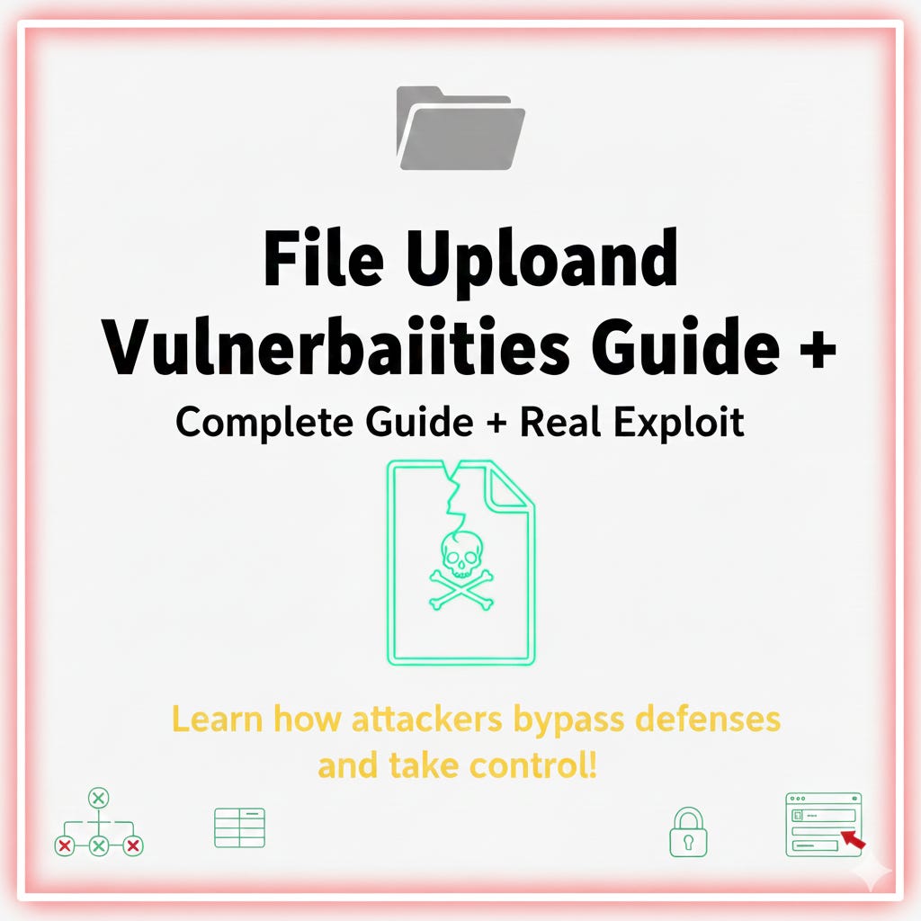 🗂️ File Upload Vulnerabilities: Complete Guide + Real Exploit 🚨