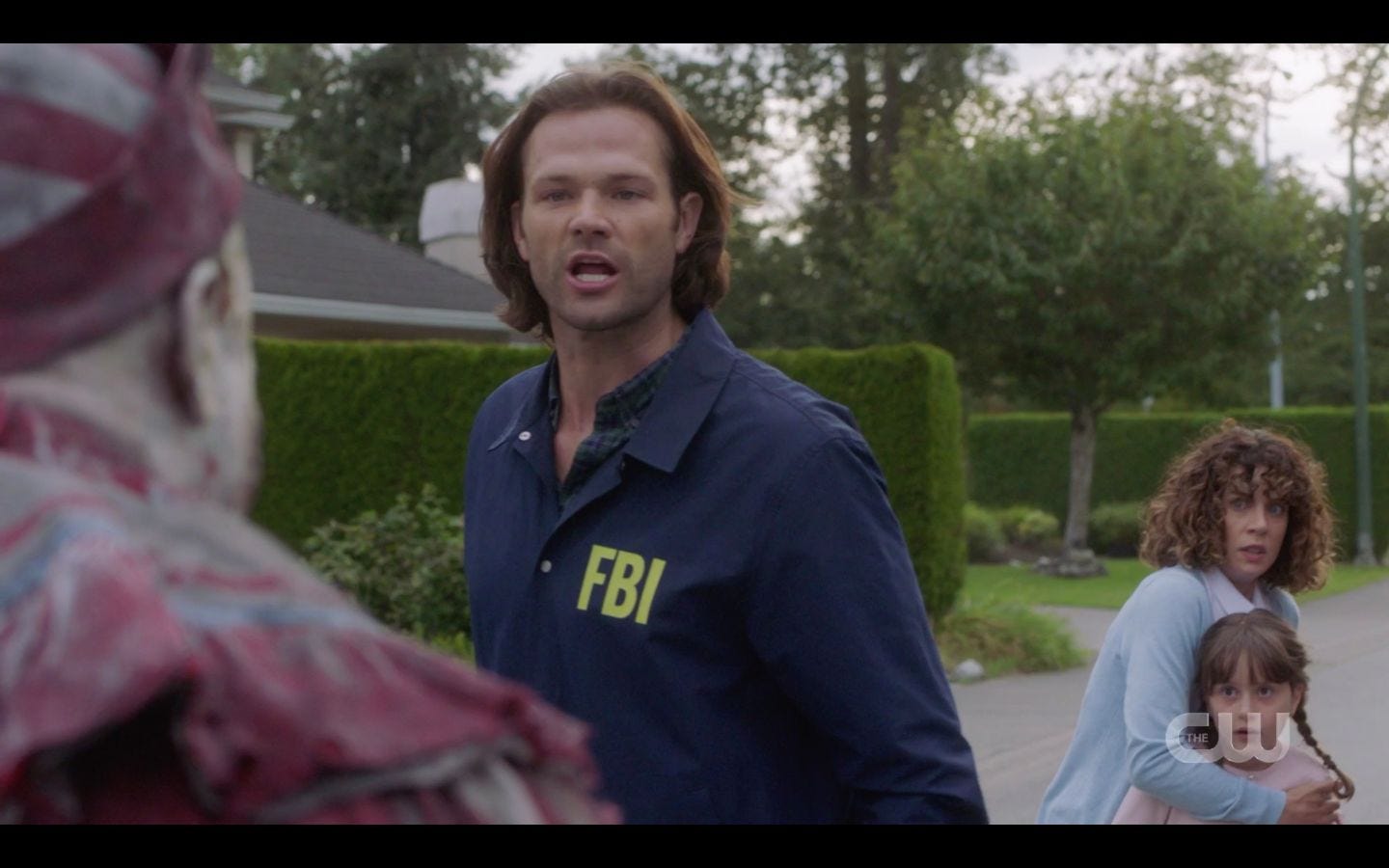 Sam Winchester screams Shut Up at Belphigor evil clown SPN Sam Winchester screams Shut Up at Belphigor evil clown SPN