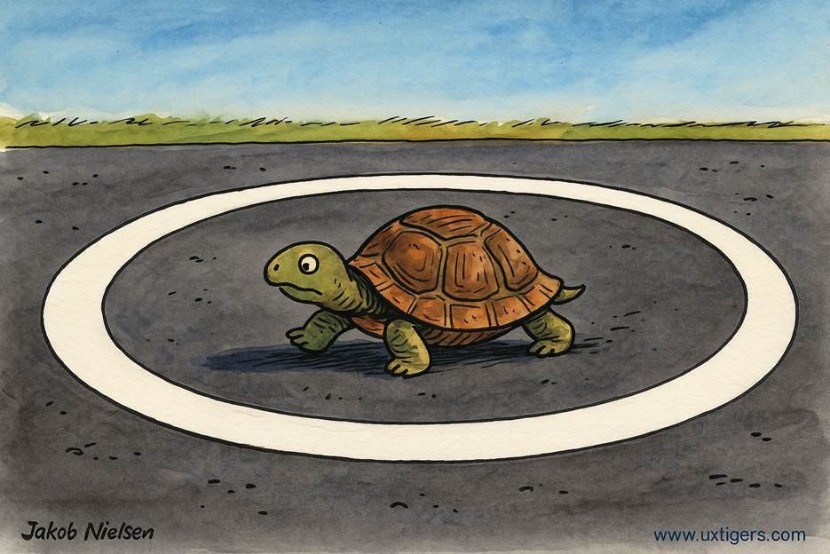 A cartoon of a turtle crossing a circle

AI-generated content may be incorrect.