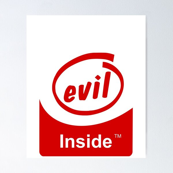 Devil Inside Funny Logo Parody" Poster by ELKaito | Redbubble