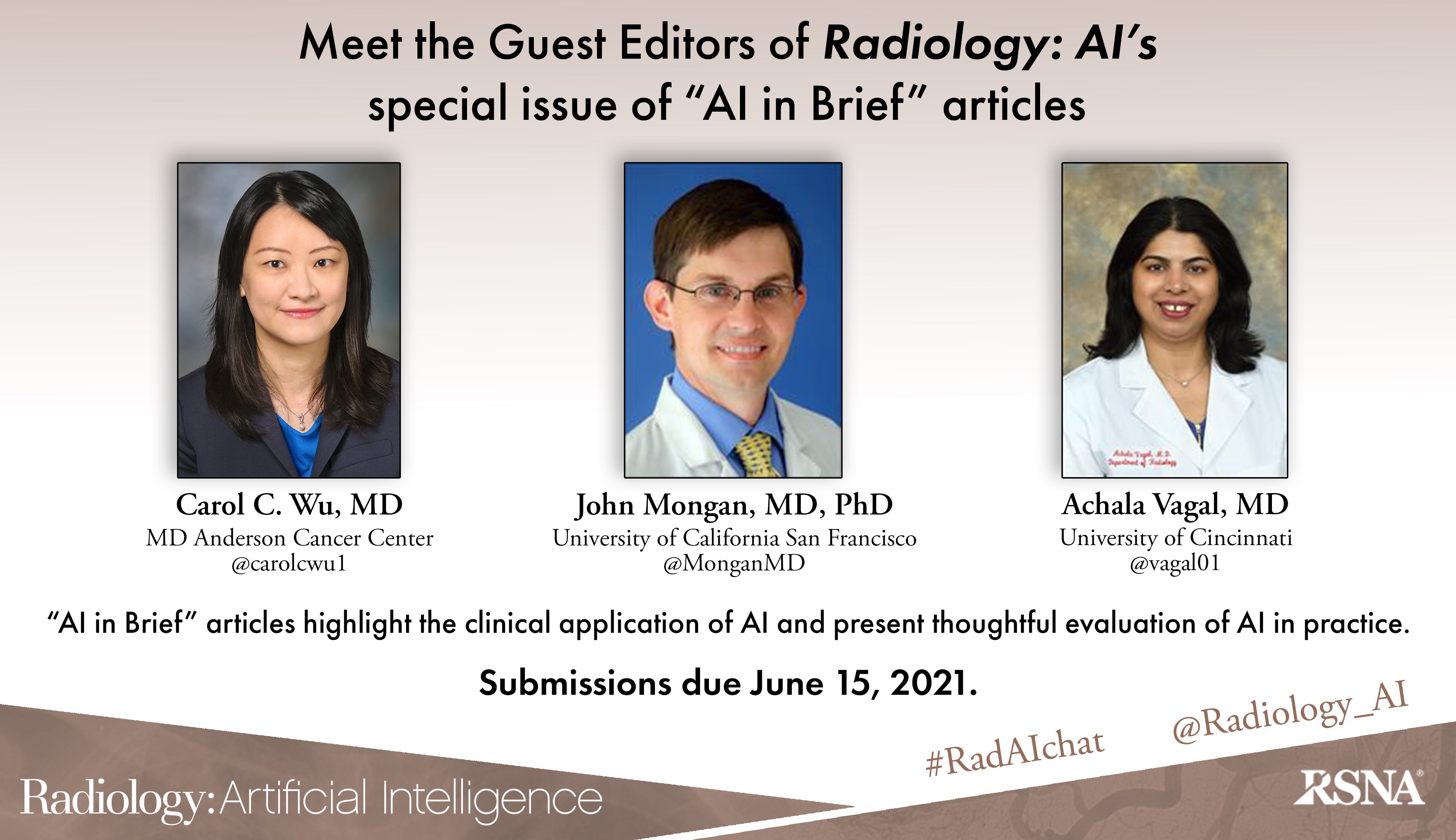 Claire Stack Radiography Announcing a Special Article Collection on Radiology AI in Practice