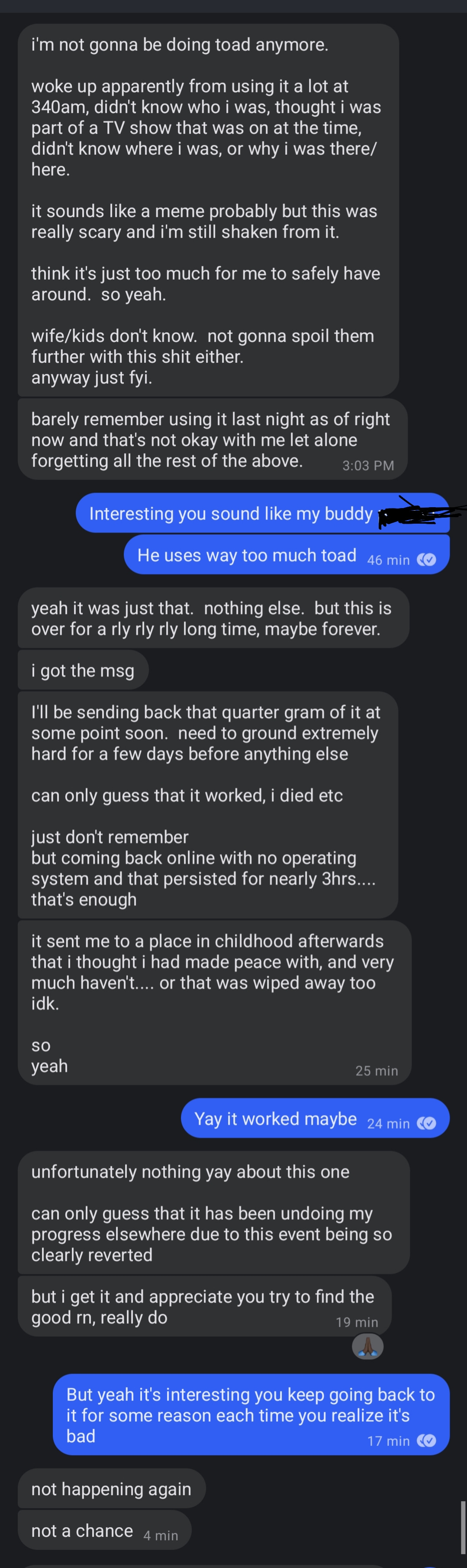 bufo overuse conversation thread