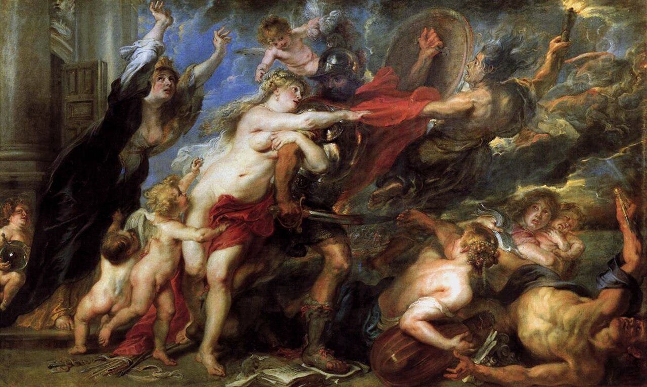 Peter Paul Rubens, The Consequences of War, 1638 Peter Paul Rubens, The Consequences of War, 1638