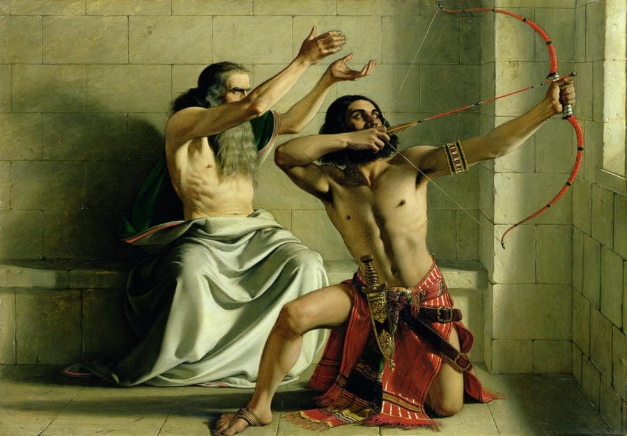 King Joash Shooting "the Arrow of Deliverance" by William Dyce - Art  Renewal Center
