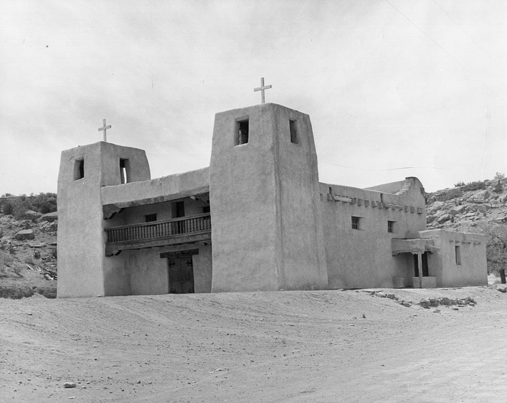 The mission church at Acomita, NM.