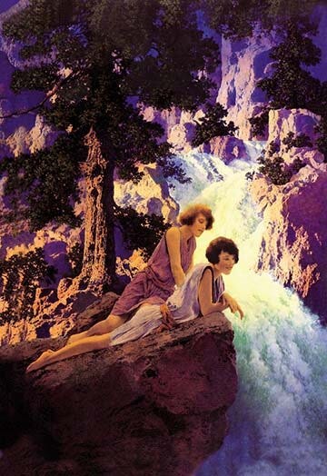 Buyenlarge Waterfall by Maxfield Parrish - Unframed Graphic Art on Canvas |  Wayfair