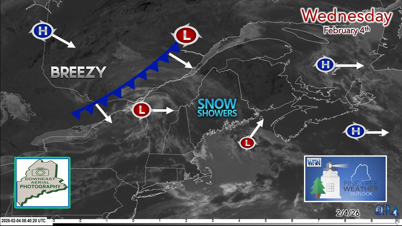 Snow showers for Wednesday - Pine Tree Weather