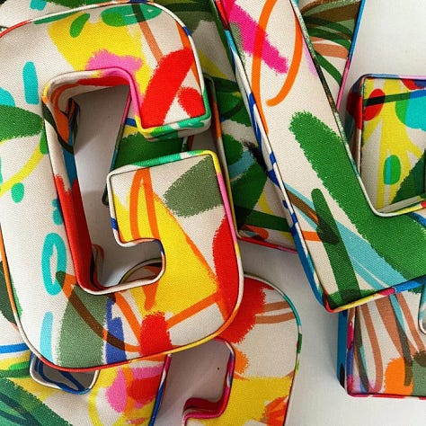 Kitty McCall Fabric Letters