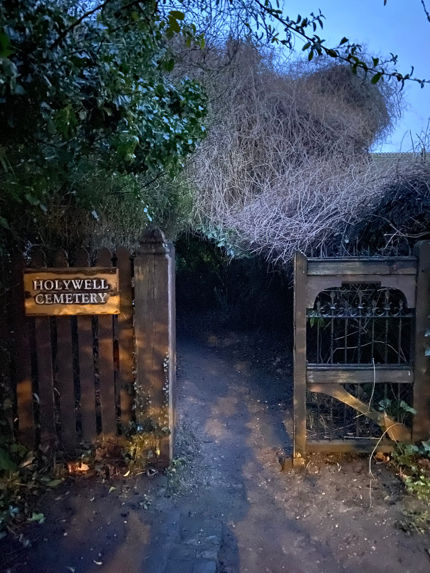 Holywell Cemetery entrance
