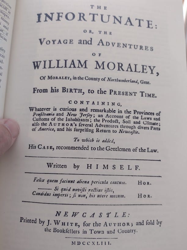 Book title page The Infortunate