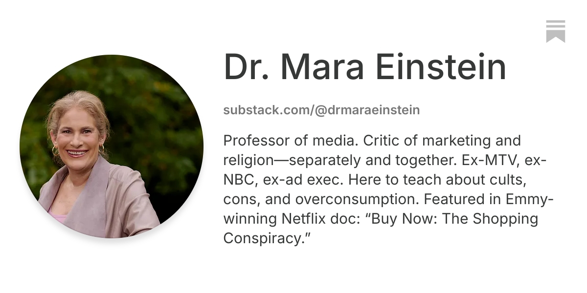 Dr. Mara Einstein | Substack