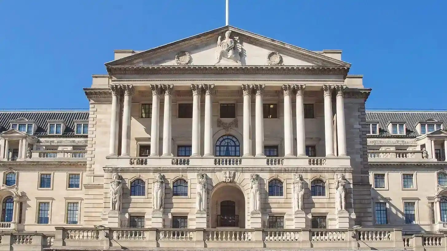 Imagen de la fachada del Bank of England