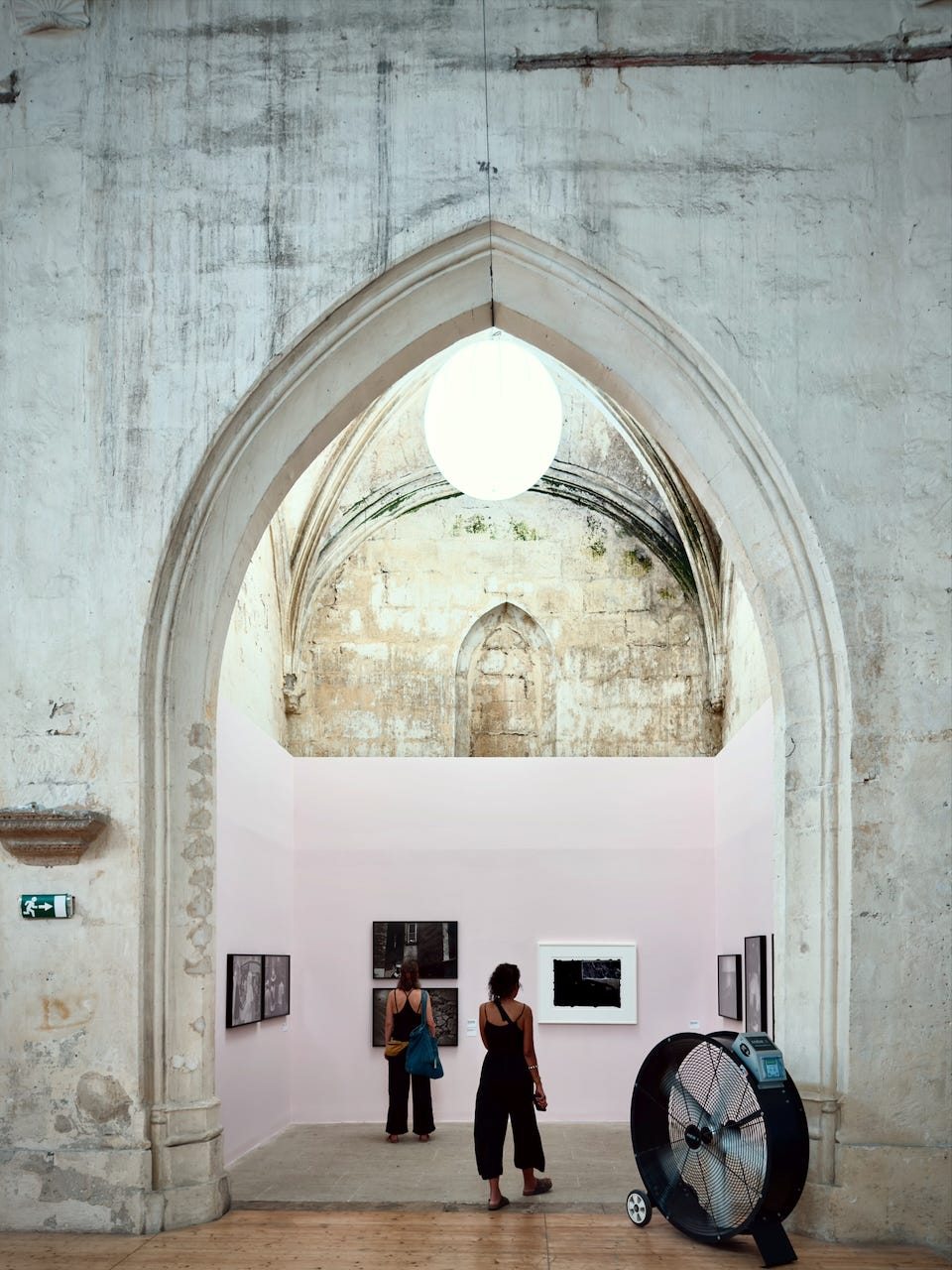 The Eglise Saint-Anne hosted work by Ming Smith – and a popular giant fan The Eglise Saint-Anne hosted work by Ming Smith – and a popular giant fan