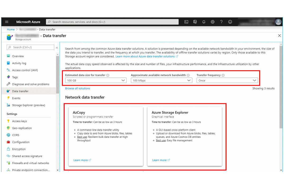 Storage account Data Transfer tool Storage account Data Transfer tool