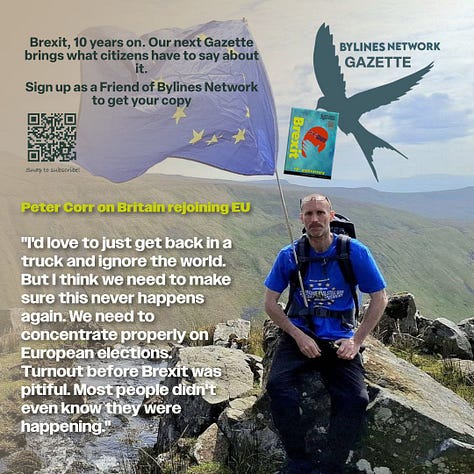 Three quotes from those featured in interviews in the next Bylines Network Gazette