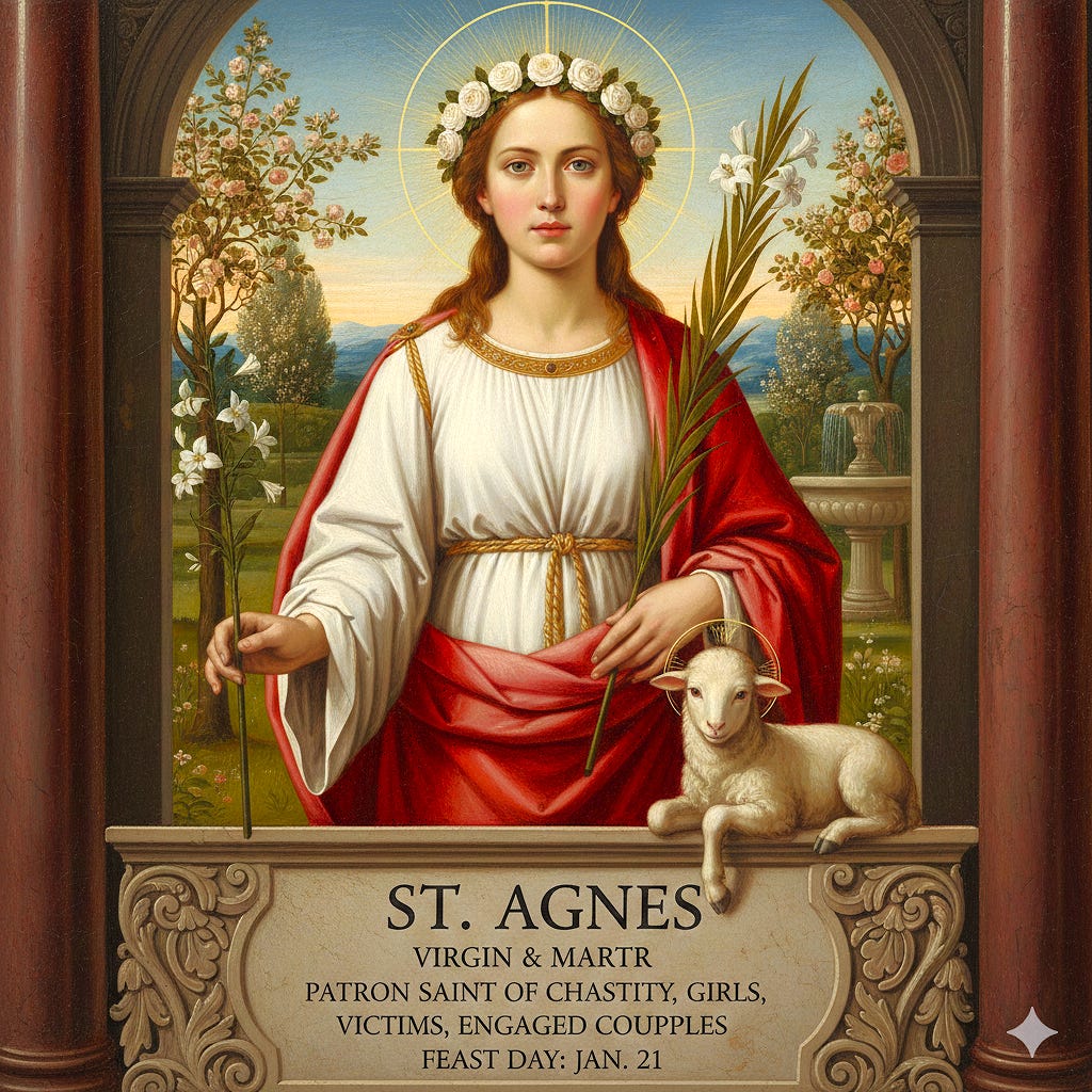 St. Agnes a Virgin; whose Name is in the Canon at Holy Mass - Patron ...