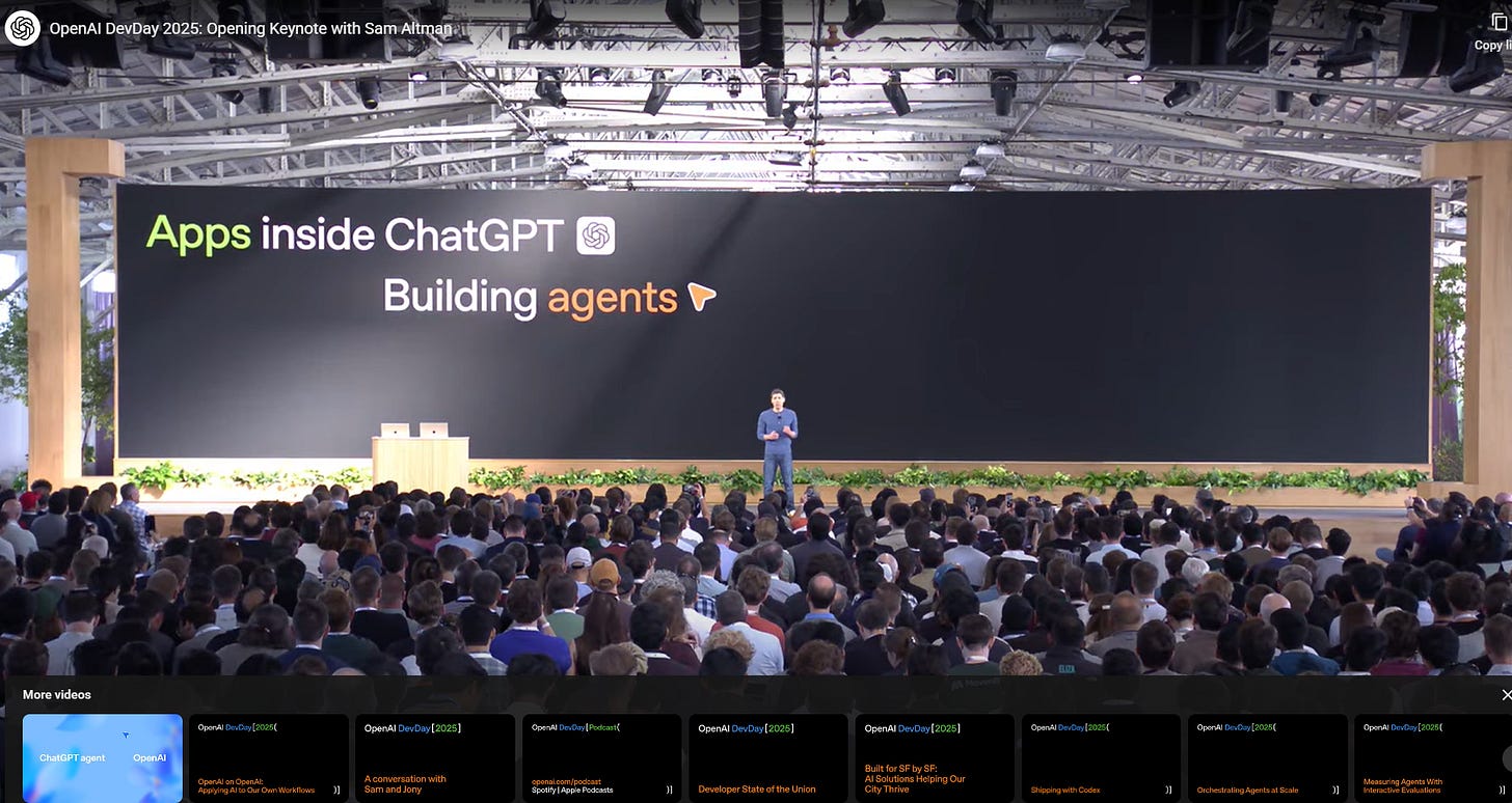 Sam Altman trình bày trong Dev day 2025