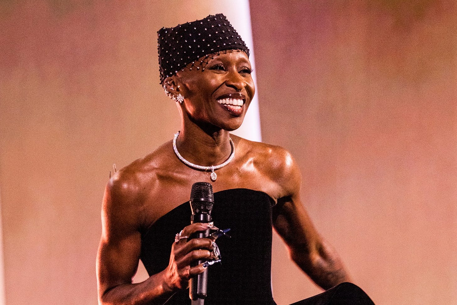 LOS ANGELES, CALIFORNIA - FEBRUARY 02: Cynthia Erivo performs onstage during the 67th Annual GRAMMY Awards at Crypto.com Arena on February 02, 2025 in Los Angeles, California.  (Photo by John Shearer/Getty Images for The Recording Academy)
