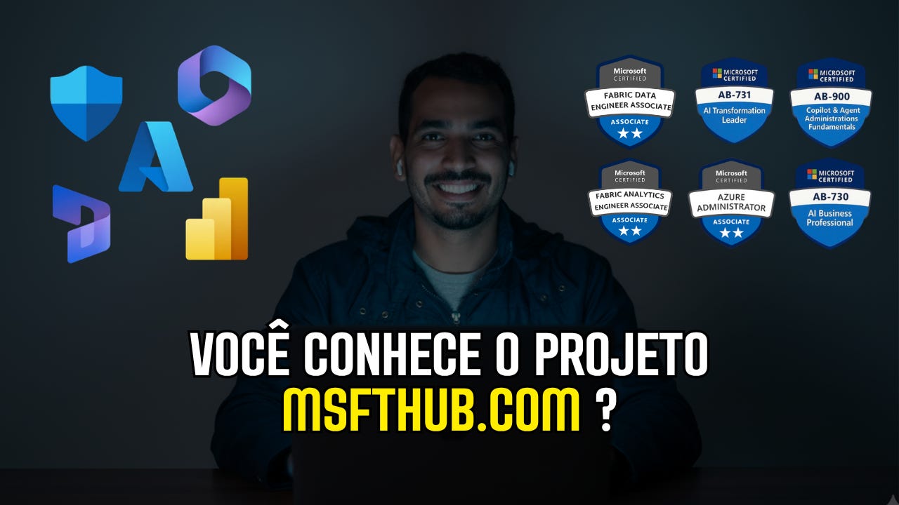 Você sabia que existe um hub gratuito e open source com tudo sobre certificações Microsoft?