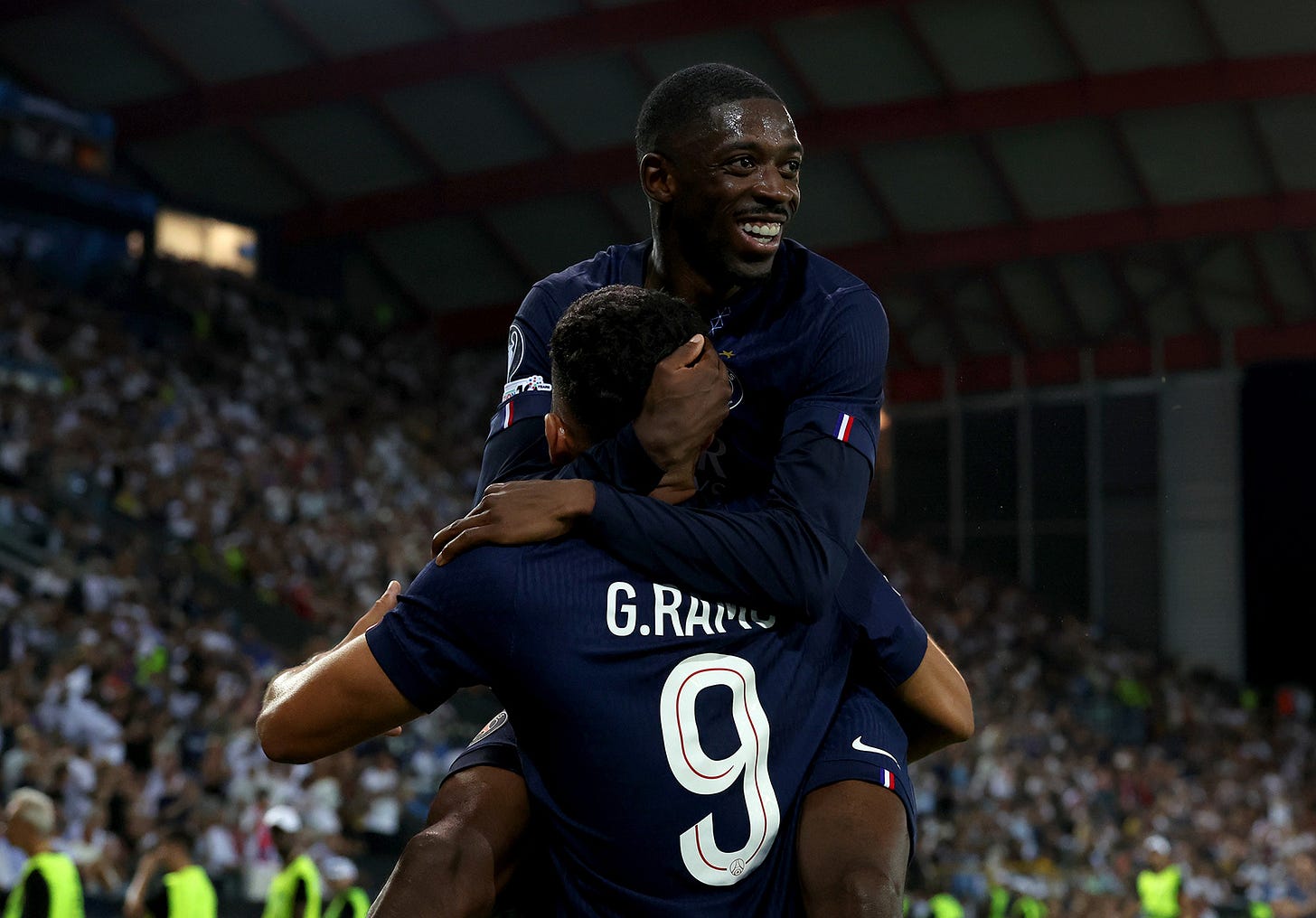 Ousmane Dembele and Goncalo Ramos