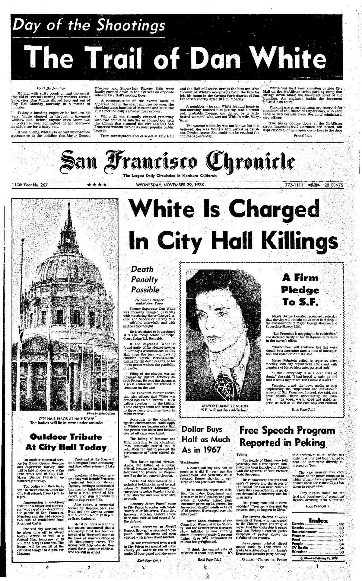 Chronicle Covers: The aftermath of the Moscone-Milk killings