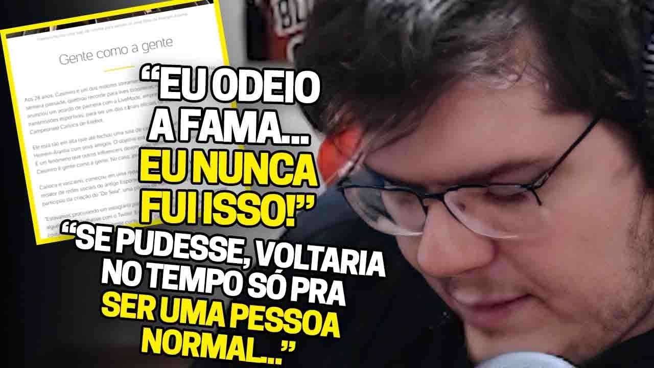 CASIMIRO DESABAFA SOBRE SUA FAMA E LÊ MATÉRIA SOBRE ELE NO UOL | Cortes do  Casimito - YouTube