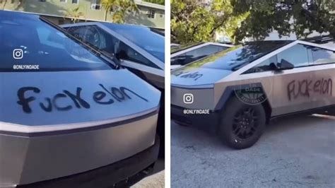 34 Cybertrucks Vandalized With 'Fuck Elon' Graffiti in Florida