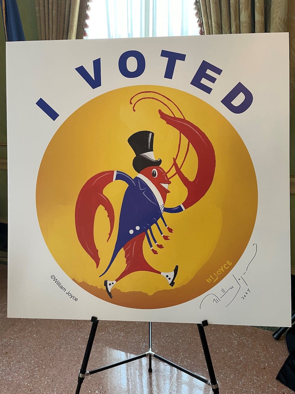 The 2024 “I Voted” sticker was designed by Academy Award-winning animator from Shreveport,...