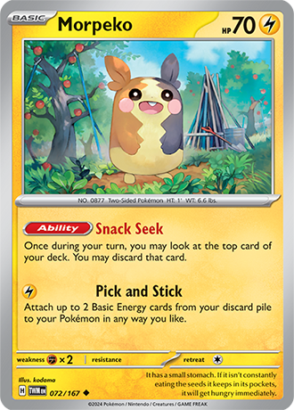 Morpeko 072/167 SV Twilight Masquerade Uncommon Pokemon Card TCG – Kawaii  Collector