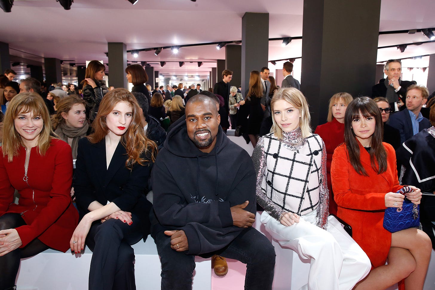 Kanye West Sitting Front Row at Fashion Week