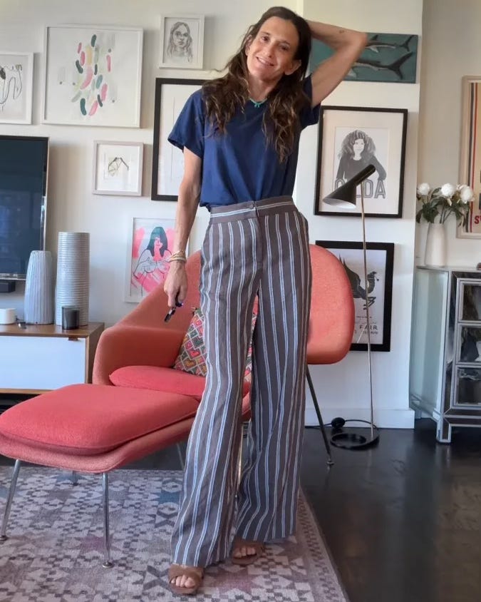Playing with Pants - by Andrea Linett - I Want to be Her!