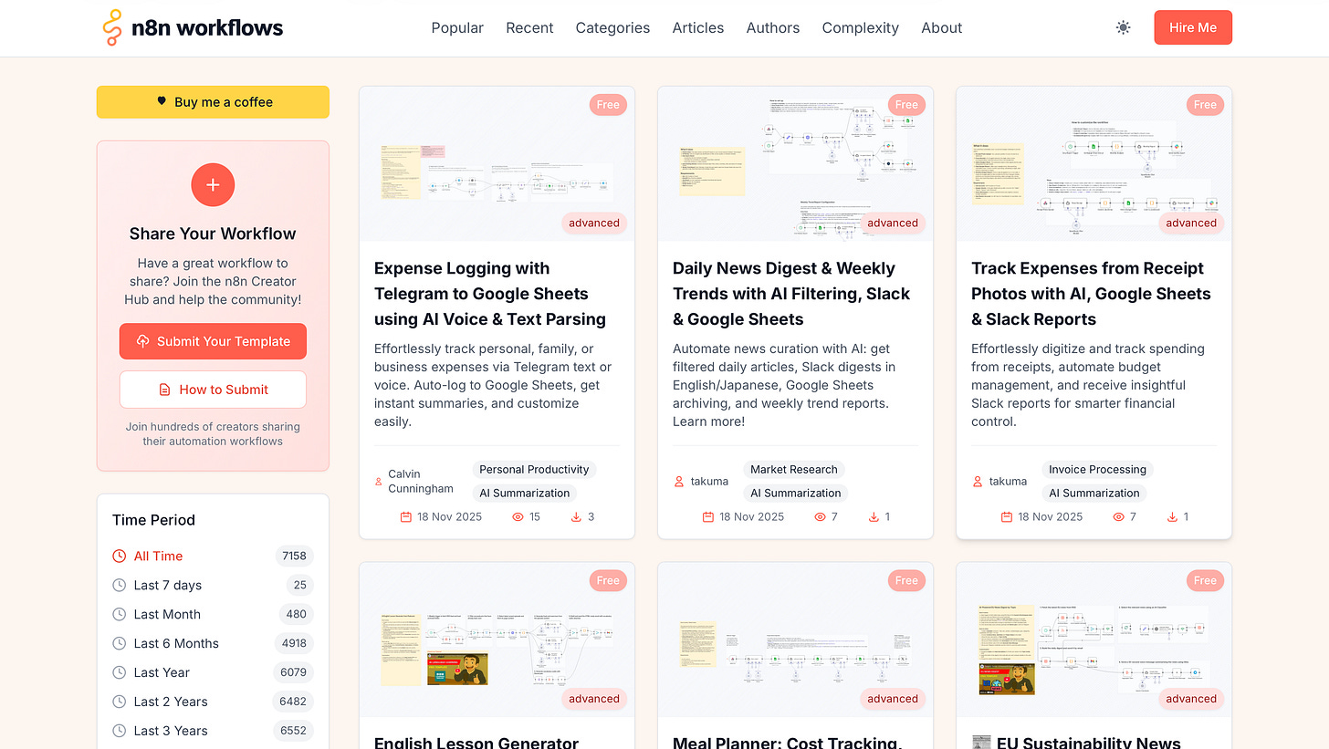 n8n worflows - Mais de 7 mil fluxos de automação gratuitos