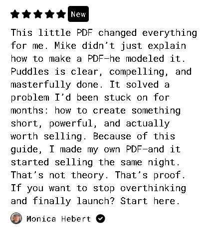 screenshot of five star review on mike searles gumroad account screenshot of five star review on mike searles gumroad account