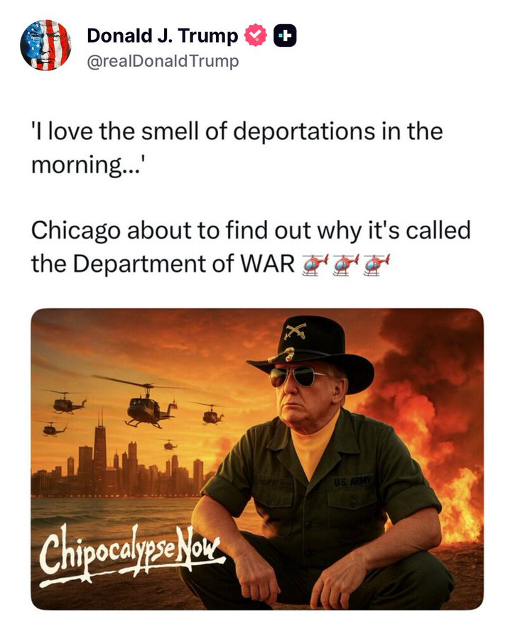 President Trump Issues Military Threats Against Major U.S. City via Social  Media Meme - Mahomet Daily